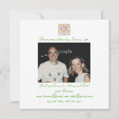 「ル・プリンテンプス」のシャワー招待状 招待状 (裏面)