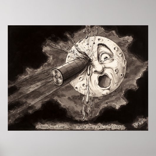 ル・ヴォヤージュダン・ラ・ルネ（1902年） ポスター (正面)