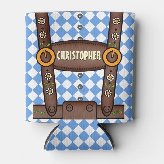 レおもしろいデホパーソナライズされたセンオクトーバーフェスト 缶クーラー (正面)