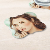 レかわいらしディ型コースター、ヴィンテージアート ペーパーコースター (アングル)