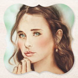 レかわいらしディ型コースター、ヴィンテージアート ペーパーコースター