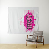 レアのグラフィティ ネーム バックドロップ フォトオップ タペストリー (インサイチュ(横))