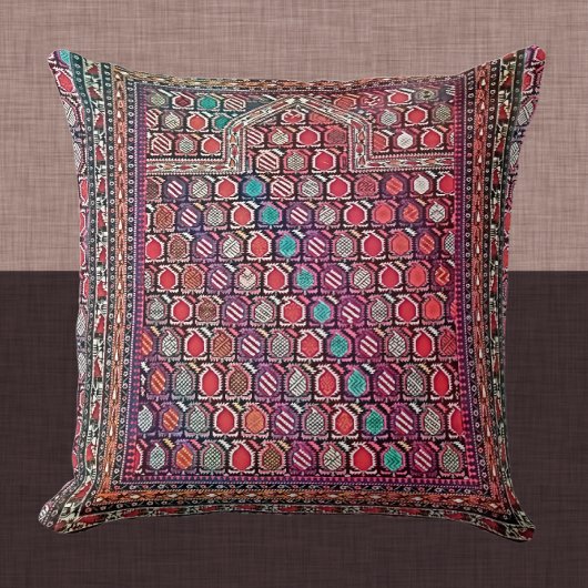 レアアンティークコーカサス東洋ラグデザイン クッション