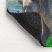 レアカーモードベア(スピリットベア)野生生物デザイン マウスパッド (コーナー)