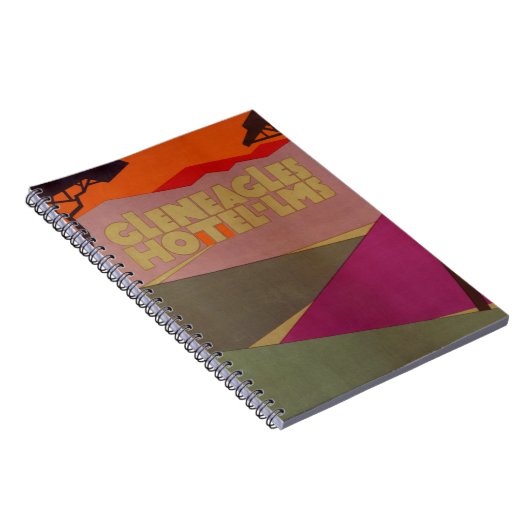 レアグレンイーグルズヴィンテージ旅行ポスター復元 ノートブック (右側)