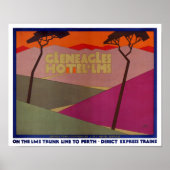 レアグレンイーグルズヴィンテージ旅行ポスター復元 ポスター (正面)