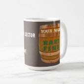 レアサーチアンティークコレクターホーダーバレル コーヒーマグカップ (正面右)