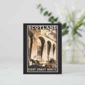 レアスコットランドヴィンテージ旅行ポスター復元 ポストカード (スタンド正面)