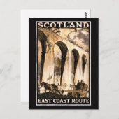 レアスコットランドヴィンテージ旅行ポスター復元 ポストカード (正面/裏面)