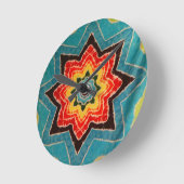 レアスター絞り染めPhatFinishes時計 ラウンド壁時計 (傾斜)