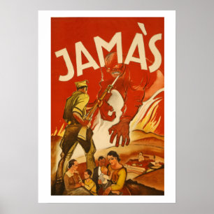 レアスペインの南北戦争ポスターJAMAS ポスター