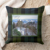 レアビューキャッスルキャンベルタータンチェック雪写真 クッション (ブランケット)