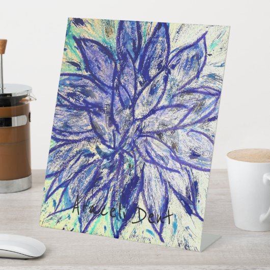 レアブルーダリア 台座サイン (インサイチュ)