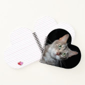 レアブルーマーブルベンガル猫写真ハート ノートブック (内部)