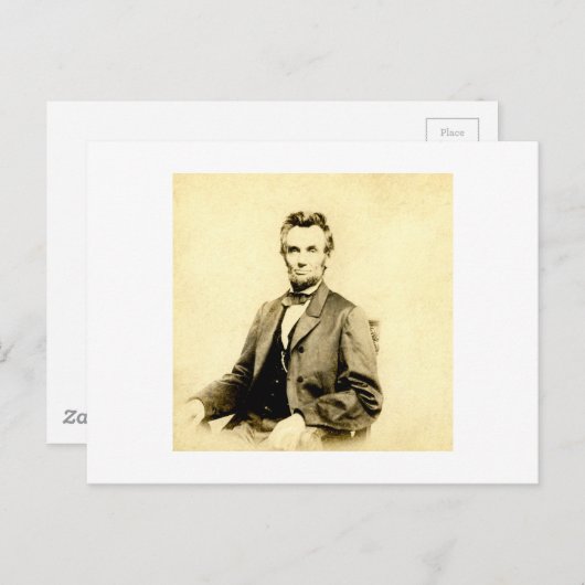 レアプレジデントAbraham Lincoln STEREOVIEWヴィンテージ ポストカード (正面/裏面)