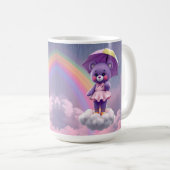 レアベア・パープル コーヒーマグカップ (正面右)