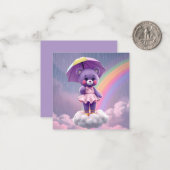 レアベア・パープル ノートカード (正面/裏面インサイチュ)