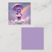 レアベア・パープル ノートカード (正面/裏面)