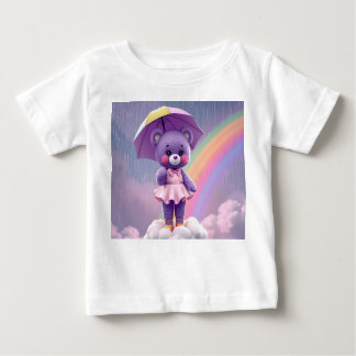 レアベア・パープル ベビーTシャツ