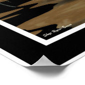 レアホワイトタイガー&ムーンアートプリント&ポスター ポスター (角)