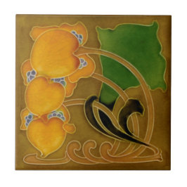 レアマルスデンc1900フローラアールヌーボーレプロ タイル