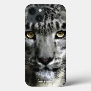 レアユキヒョウ大きな猫野生生物機器ケース iPhone 13ケース