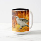 レアユニークホワイトレイヴン写真&フレイムマググ ツートーンマグカップ (正面右)