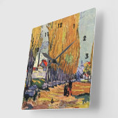 レアリスカップズバイヴァンゴッホ。秋の風景 スクエア壁時計 (傾斜)