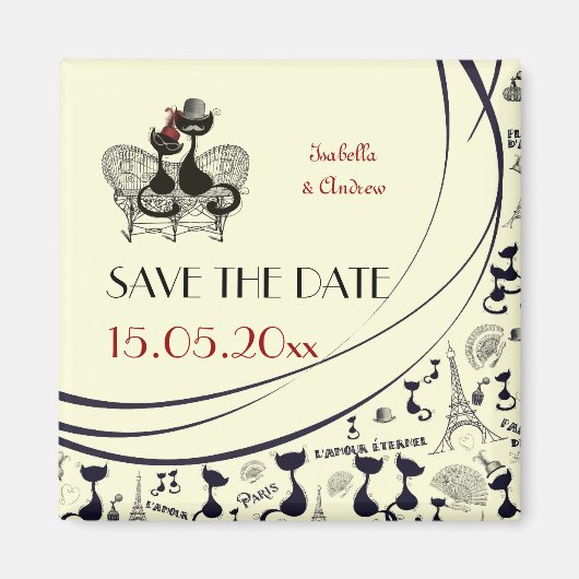 レアリストチャツノワールフランスのズ – 情熱 マグネット (正面)