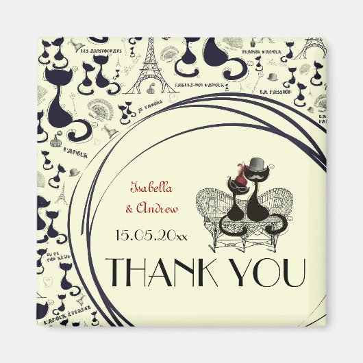 レアリストチャツノワールフランスのズ – 情熱 マグネット (正面)