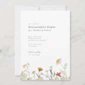 レアンダーワイルドフラワー婚約パーティ 招待状 (正面)