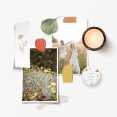 レアンダー素朴ワイルドフラワーボホフローラ結婚ズ 招待状