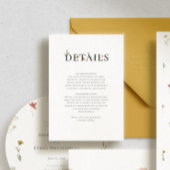 レアンダー結婚ワイルドフラワー エンクロージャーカード