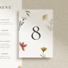 レアンダー結婚ワイルドフラワー テーブルナンバー