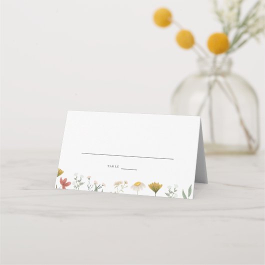 レアンダー結婚ワイルドフラワー プレイスカード (正面)