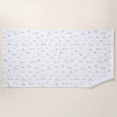 レアンダー野花 ビーチタオル (正面)