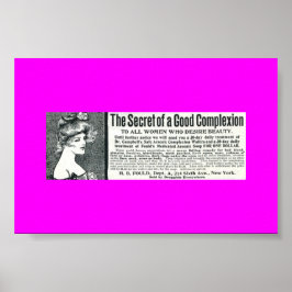 レアヴィンテージとヒ素の石鹸，女性の化粧品 ポスター