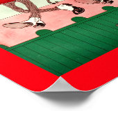 レアヴィンテージシート音楽カバーコピー赤オニオンラグ ポスター (角)