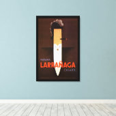 レアヴィンテージフランスのアールデコシガーマンキャンバス キャンバスプリント (インサイチュ (ウッドフロア))