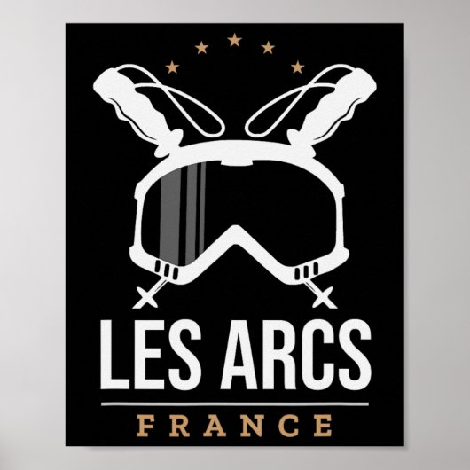 レアークスフランススキーリゾートヴィンテージスキースノーボア ポスター (正面)