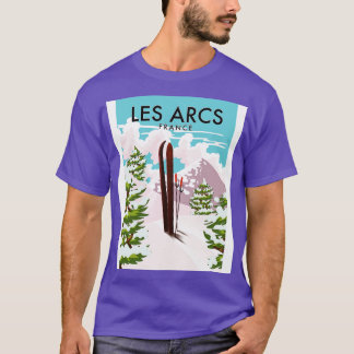 レアークスフランス旅行スキーポスター Tシャツ
