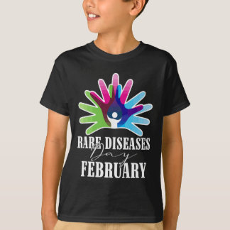 レア病の日2月レア病認識度D Tシャツ