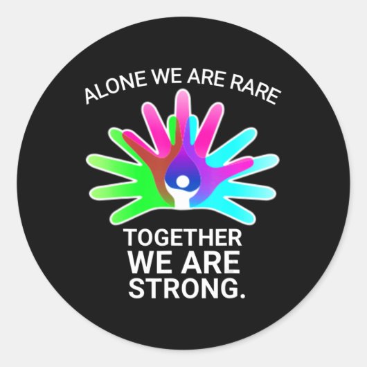 レア病の日2022 – レア病認識度T-S ラウンドシール (正面)