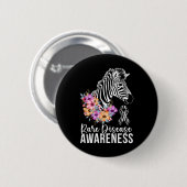 レア病認識度ゼブラレア病戦士 缶バッジ (正面&裏面)