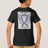 レア病認識度リボンエンジェルカスタムティー Tシャツ (裏面)