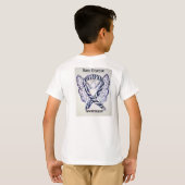 レア病認識度リボンエンジェルカスタムティー Tシャツ (裏面フル)