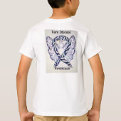 レア病認識度リボンエンジェルカスタムティー Tシャツ (裏面)