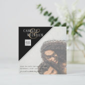 レアG フォト ウェディングQRコード RSVP セーブザデート インビテーション (スタンド正面)