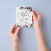 レア・ジー プラムパープル ベリー フローラル ウェディング 秋 冬 チラシ (手)