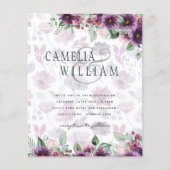 レア・ジー プラム パープル ベリー フローラル ウェディング 秋 冬 (正面)